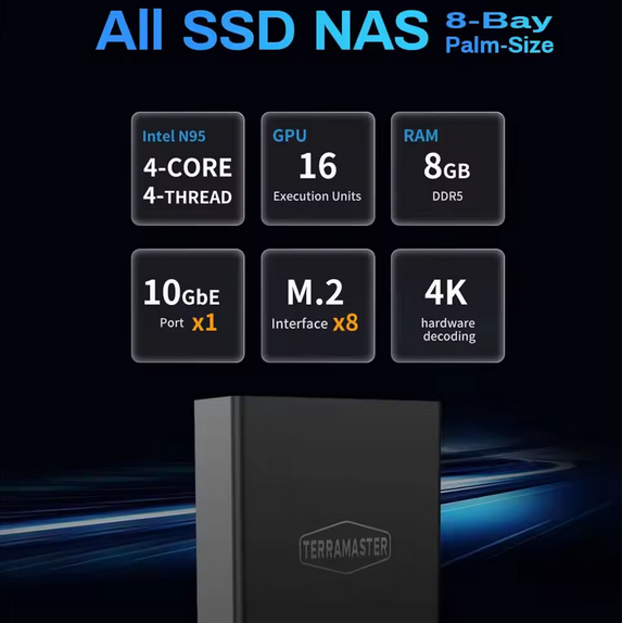 Terramaster F8 SSD  An 8-Bay SSD NAS