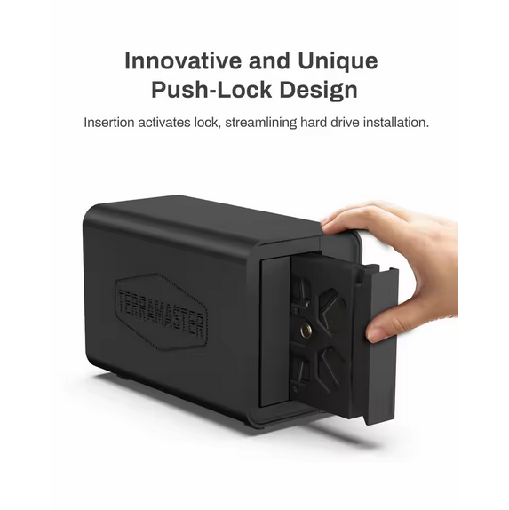 TERRAMASTER F2-424 8GB NAS Storage 2Bay - Quad-Core,2.5GbE Port , Network Attached Storage with High Performance (Diskless)