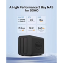 TERRAMASTER F2-424 8GB NAS  2Bay - Quad-Core,2.5GbE Port , NAS with High Performance (Diskless)